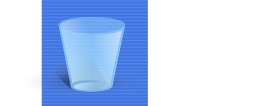 Blauem Hintergrund leer MÃ¼lleimer Computer Symbol Vektor-Bild