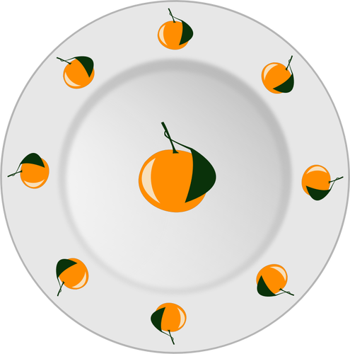 Vector de la imagen de la placa patrÃ³n naranja