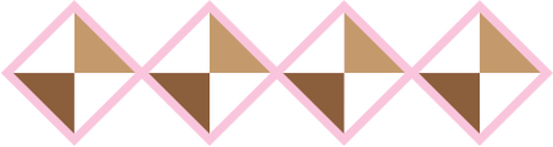 Illustration vectorielle de losanges avec la bordure rose pour bordure