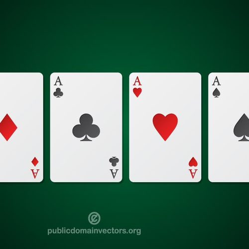 Poker of aces vector image