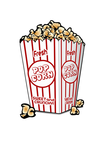 Popcorn zak vector illustraties