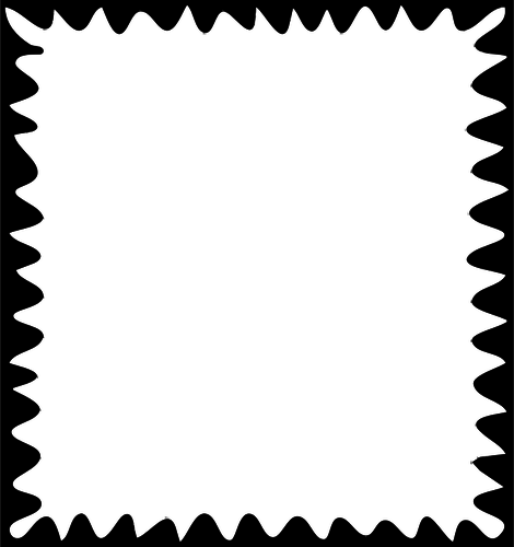 Vector de la imagen del icono estampilla rectangular en blanco