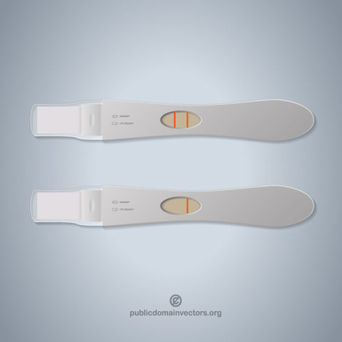 Schwangerschaftstest-Vektor-Bild