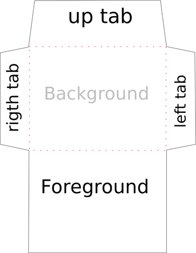 Vectorafbeeldingen van envelop sjabloon