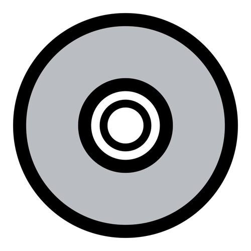 Imagen monocroma de vector CD