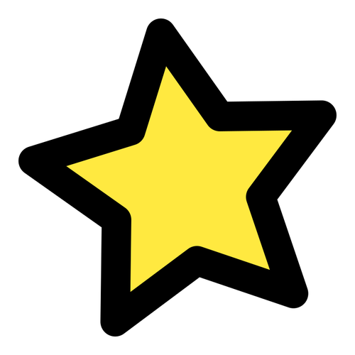 Skissert gul stjerne