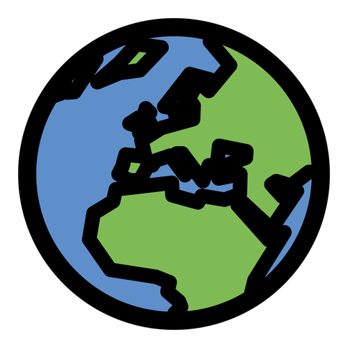 Einfache Globus-Symbol