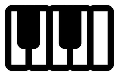 Grafika wektorowa podstawowy fortepian ikony KDE