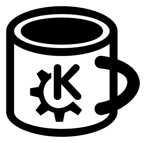 Clipart vetorial de pictograma de caneca de cafÃ©