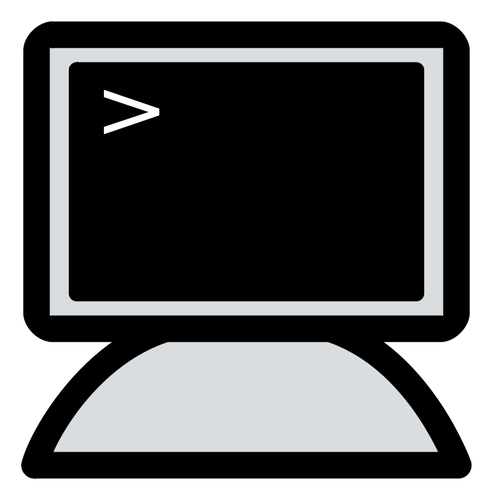 Grayscale KDE implicit prompt simbol vector ilustrare