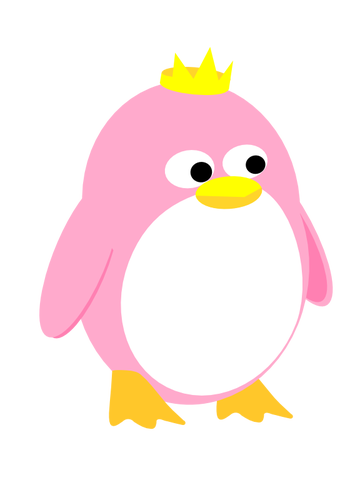 Graphiques vectoriels princesse pingouin