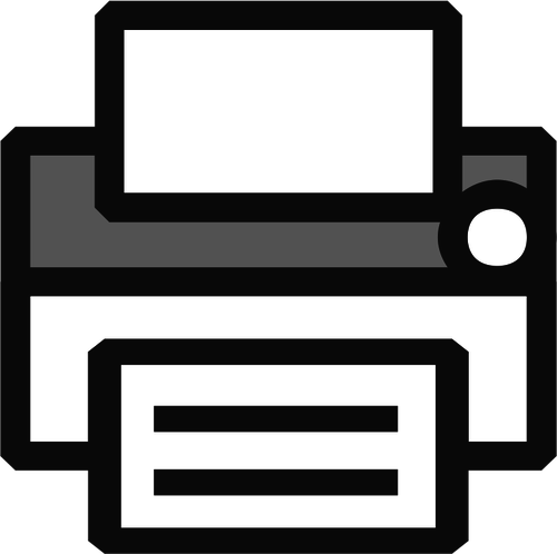 Illustrazione vettoriale di icona stampante ufficio semplice
