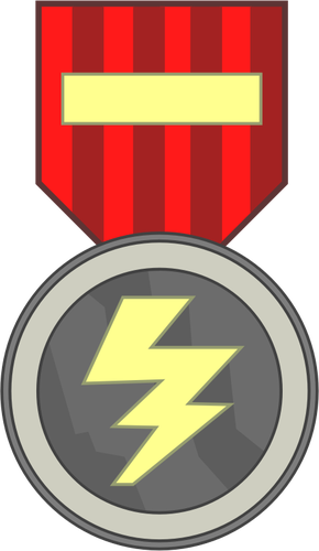 Tie shaped medal vector image