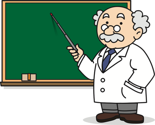Cartoon male teacher