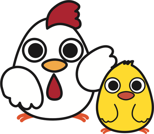 Kyckling med chick