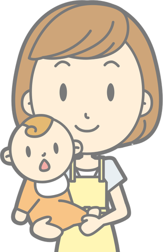 Mor og baby vektor illustrasjon