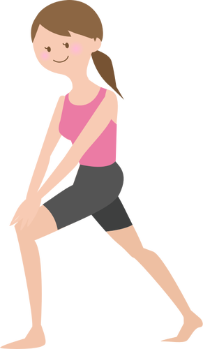 Female stretching vector image