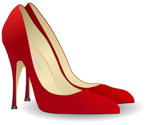 Dibujo vectorial de zapato rojo