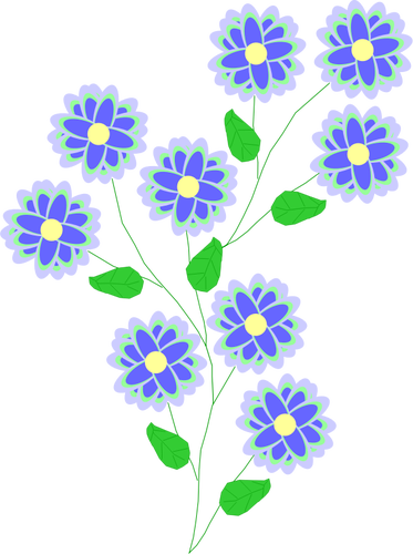 Kwiaty w kolorze niebieskim