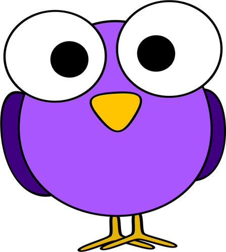 Viola big eyed disegno di uccello