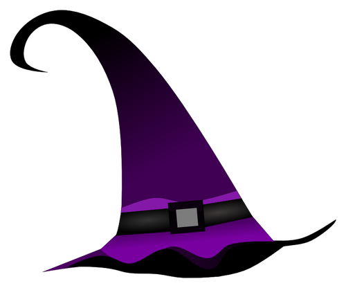 SorciÃ¨re violet chapeau vector clipart
