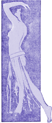 Purple lady standing