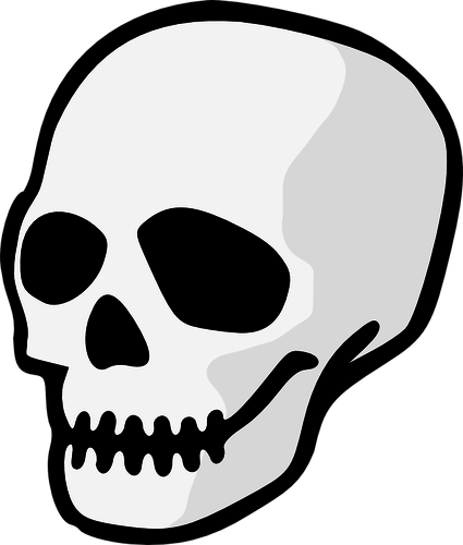 Craniu Ã®nfricoÅŸÄƒtor cu fermoar gura vector imagine