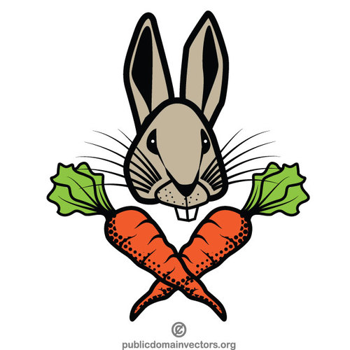 Kaninchen und Karotten