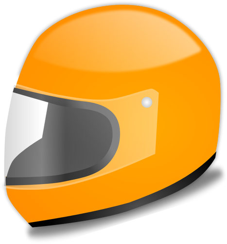 Arancia auto da corsa grafica vettoriale casco