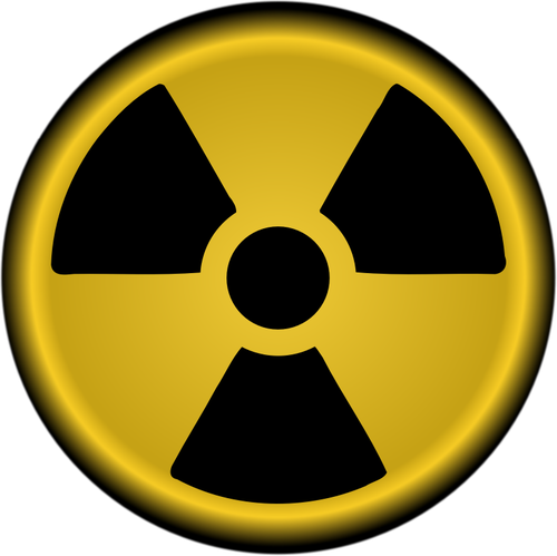 Vektor seni klip simbol radiasi nuklir