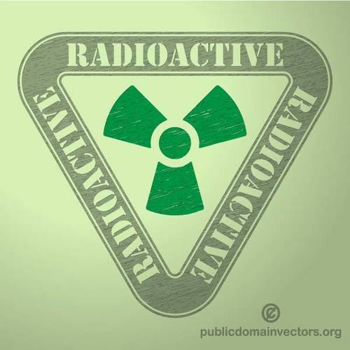 Radioaktif label peringatan