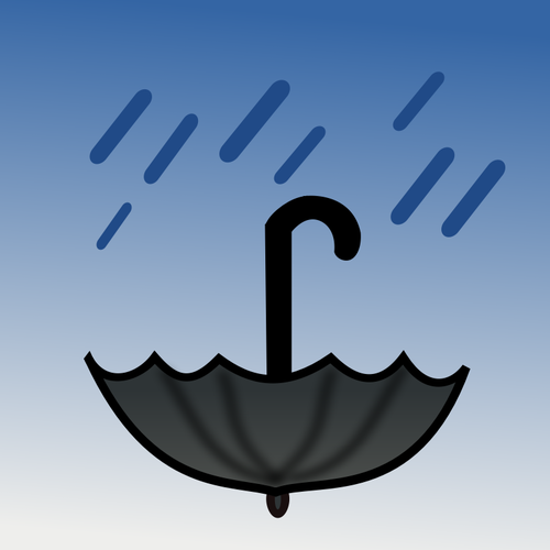 Regen Sie Wassersammelstellen mit einer Dach-Vektor-illustration