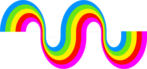 Swirly rainbow dekorasjon vektortegning