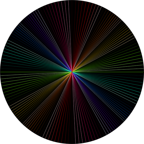 Vektor image av regnbue lys i mÃ¸rke strekbilder