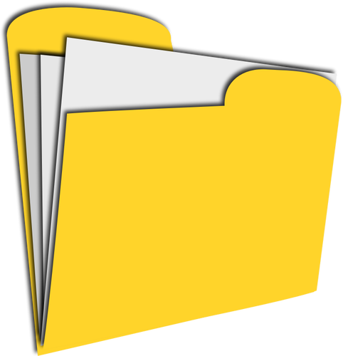 Vektorgrafik med gula dokument