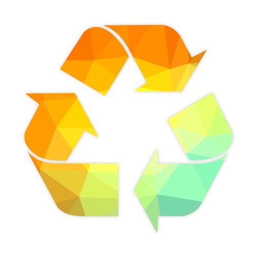 Recykling symbol kolor wzÃ³r
