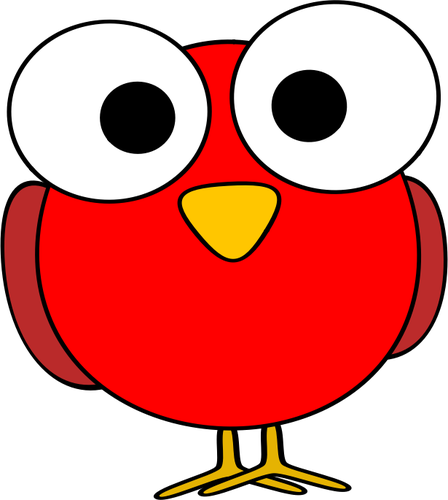 Bermata merah besar burung ilustrasi