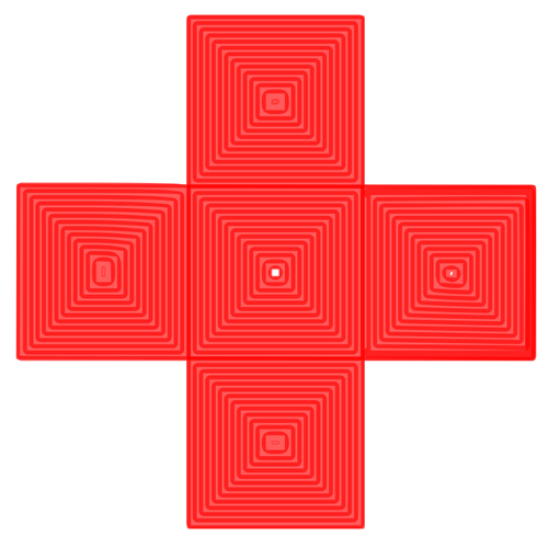 Rotes Kreuz, rotes Quadrat-Pyramiden-Abbildung enthÃ¤lt
