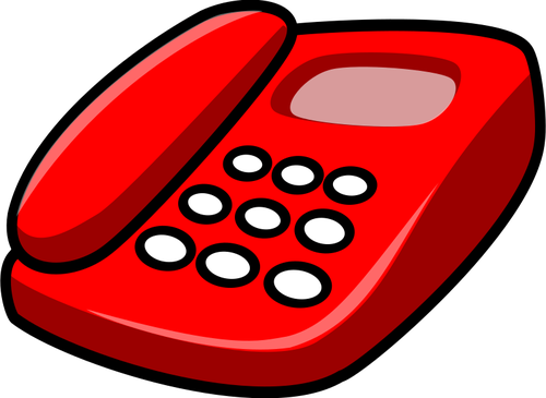 Imagem vetorial de telefone vermelho