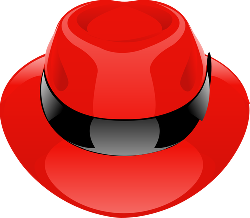 Vector tekening van glanzende fantasie rode hoed