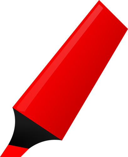 Vector image of red highlighter