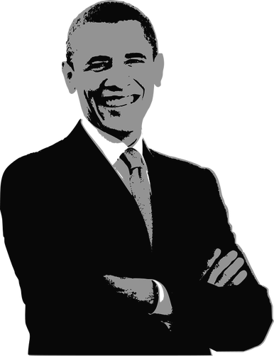 Desenho vetorial de Barack Obama