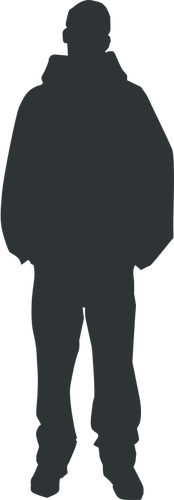 Silhuetten av en mann i sweatshirt vektor image
