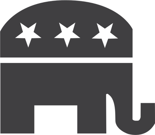 Republikeinse symbool silhouet