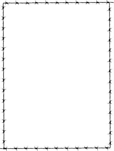 Grafis vektor perbatasan tipis kawat berduri