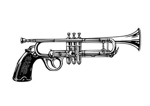 Gun and trumpet