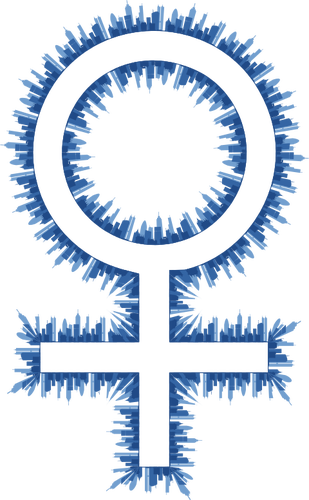Skyline kobiece symbol