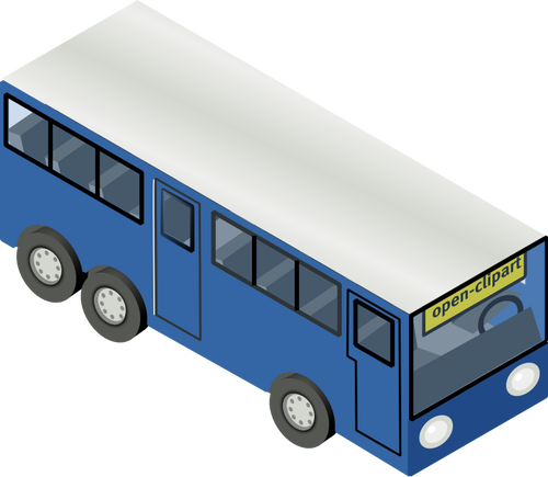 BlÃ¥ buss vektortegning