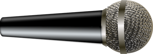 Vector de la imagen fotorrealista micrÃ³fono metal