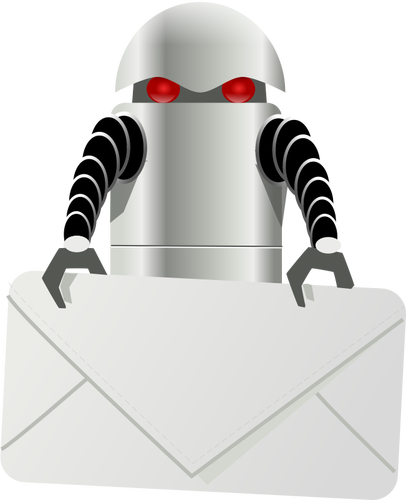 Robot uitvoering envelop vector illustraties